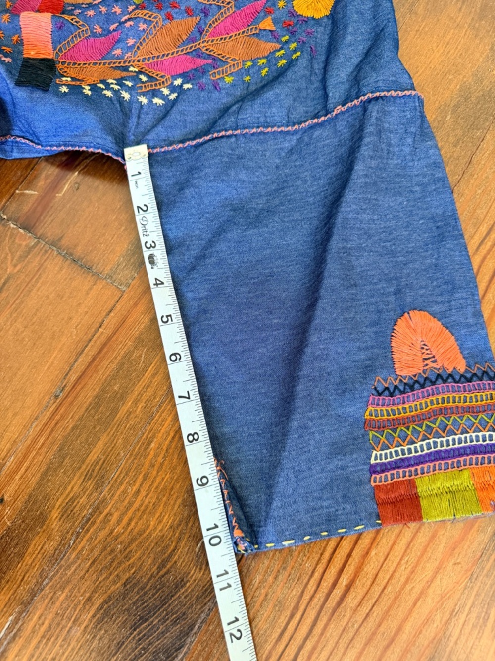 NWOT Handmade One of a Kind Embroidered Textile Mexican Blouse from Oaxaca - Picture 11 of 11